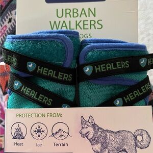 Dog Boots - Blue and Green